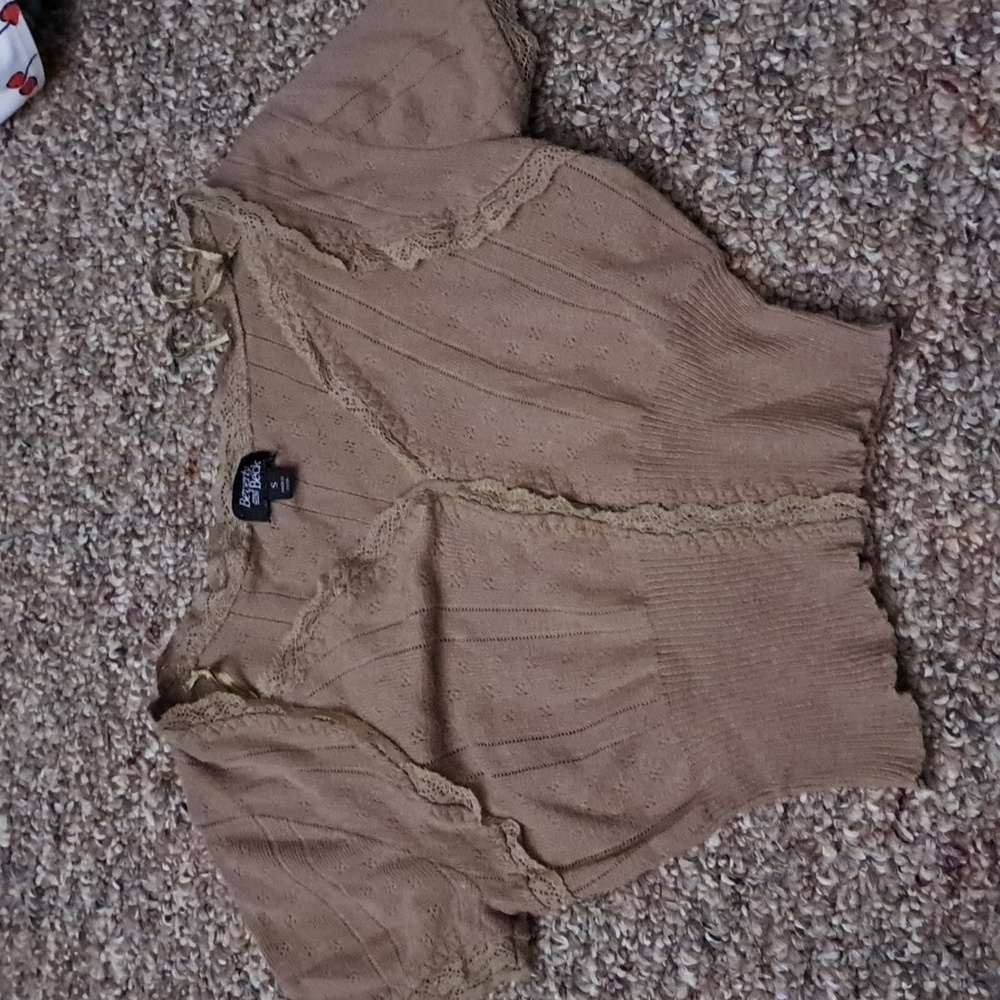 Brown crop top